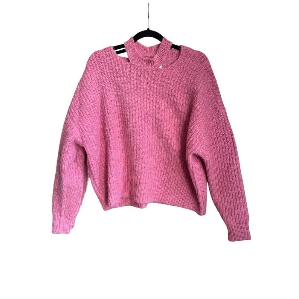 Pistola alpaca wool blend pink sweater small